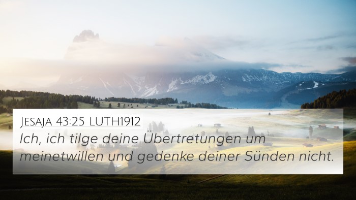 Jesaja 43:25 LUTH1912 Bible Verse Image