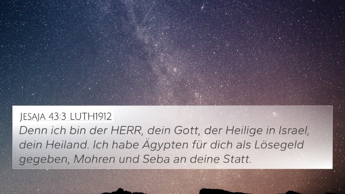 Jesaja 43:3 LUTH1912 Bible Verse Image
