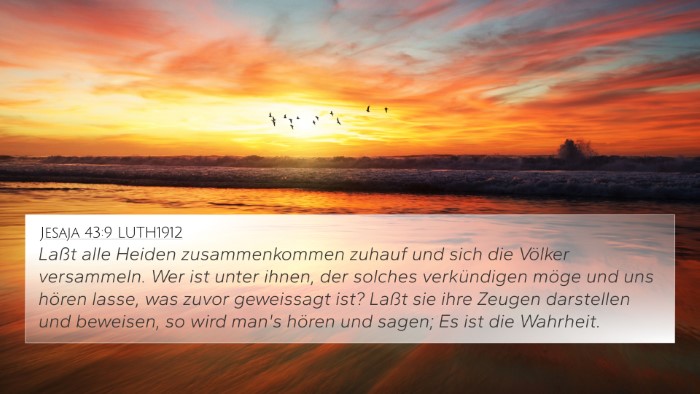 Jesaja 43:9 LUTH1912 Bible Verse Image