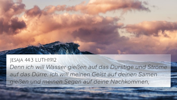 Jesaja 44:3 LUTH1912 Bible Verse Image