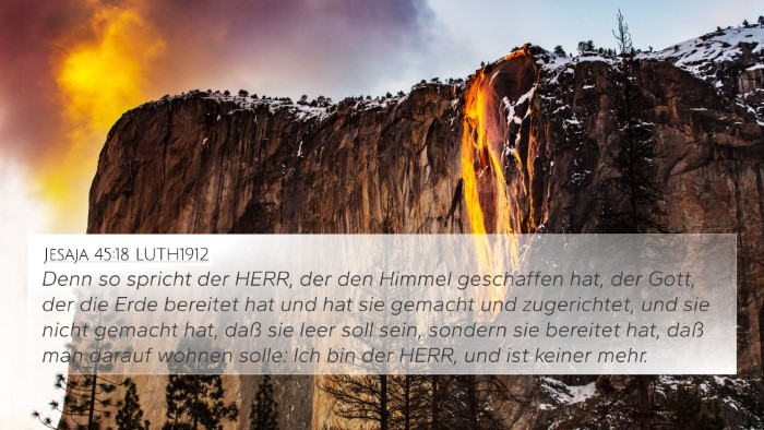 Jesaja 45:18 LUTH1912 Bible Verse Image
