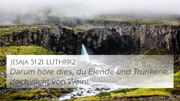 Jesaja 51:21 LUTH1912 Bible Verse Image