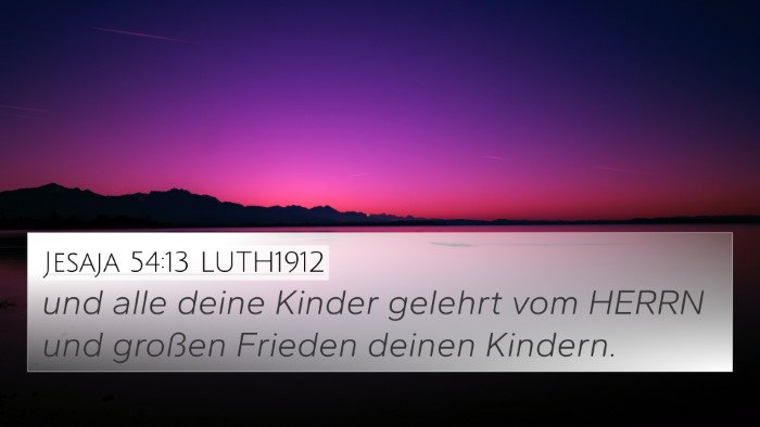 Jesaja 54:13 LUTH1912 Bible Verse Image