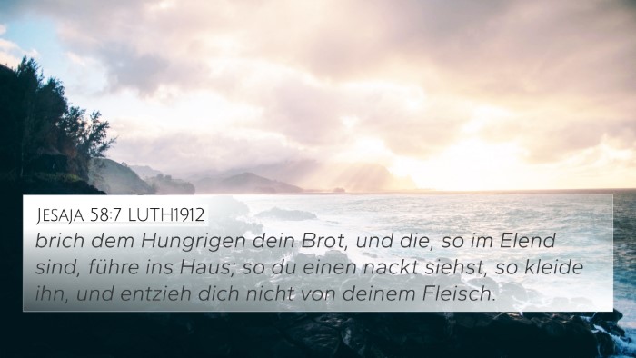 Jesaja 58:7 LUTH1912 Bible Verse Image
