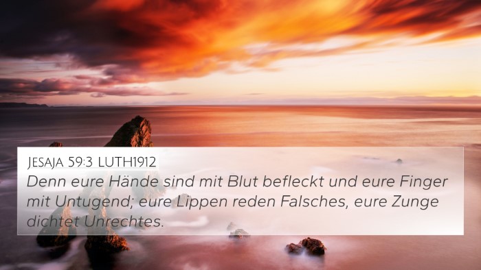 Jesaja 59:3 LUTH1912 Bible Verse Image