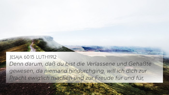 Jesaja 60:15 LUTH1912 Bible Verse Image