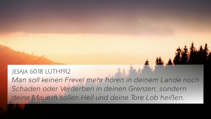 Jesaja 60:18 LUTH1912 Bible Verse Image