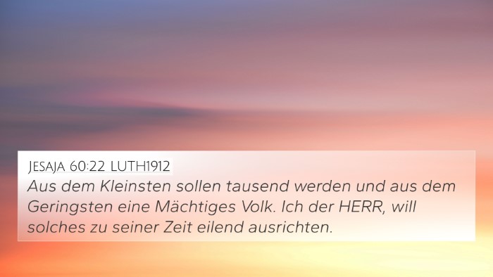 Jesaja 60:22 LUTH1912 Bible Verse Image