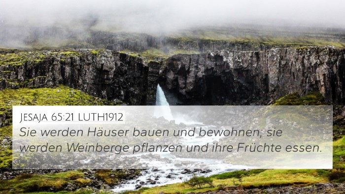 Jesaja 65:21 LUTH1912 Bible Verse Image