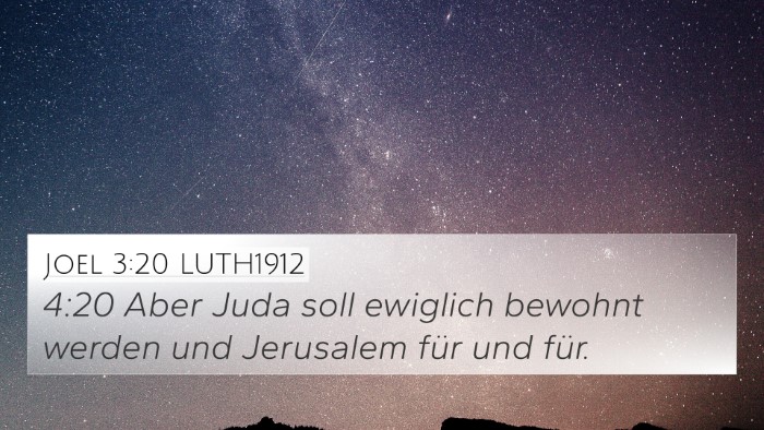 Joel 3:20 LUTH1912 Bible Verse Image