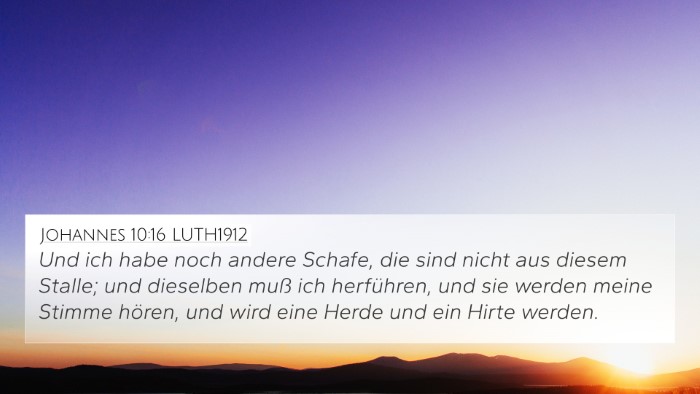 Johannes 10:16 LUTH1912 Bible Verse Image