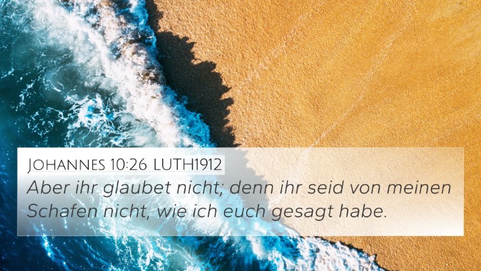 Johannes 10:26 LUTH1912 Bible Verse Image