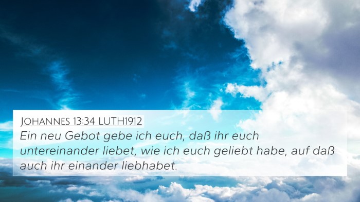 Johannes 13:34 LUTH1912 Bible Verse Image
