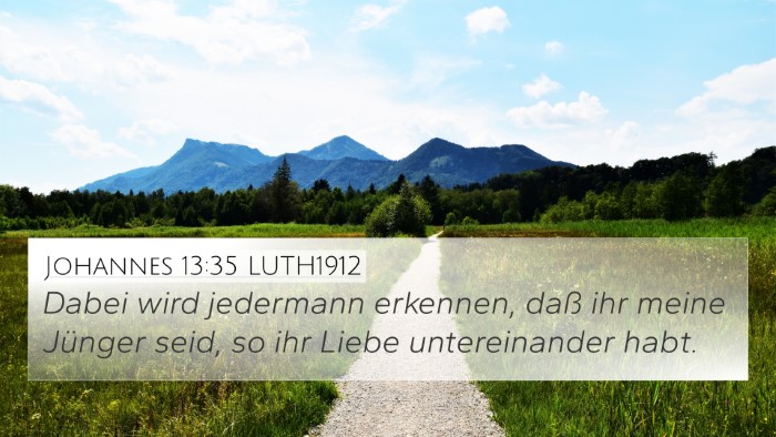 Johannes 13:35 LUTH1912 Bible Verse Image