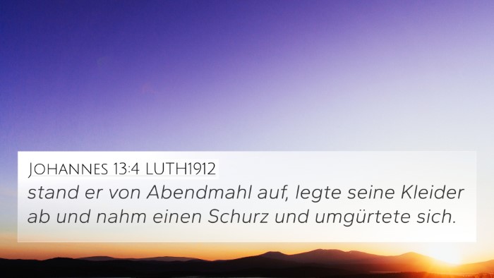 Johannes 13:4 LUTH1912 Bible Verse Image