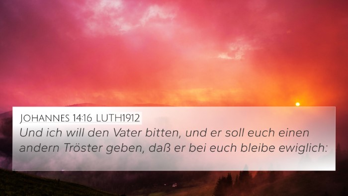Johannes 14:16 LUTH1912 Bible Verse Image