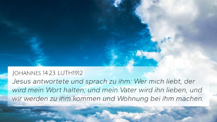 Johannes 14:23 LUTH1912 Bible Verse Image