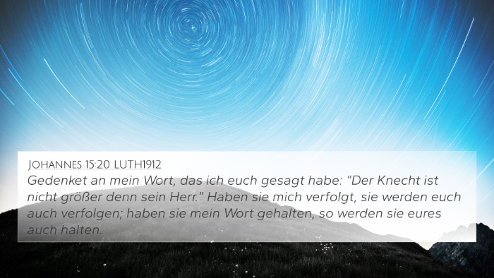 Johannes 15:20 LUTH1912 Bible Verse Image