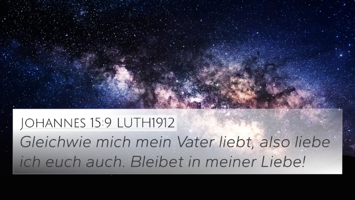 Johannes 15:9 LUTH1912 Bible Verse Image