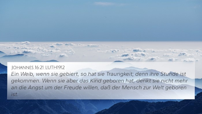 Johannes 16:21 LUTH1912 Bible Verse Image