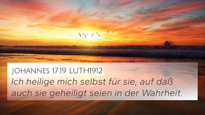 Johannes 17:19 LUTH1912 Bible Verse Image