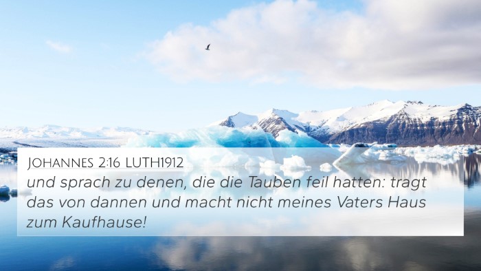 Johannes 2:16 LUTH1912 Bible Verse Image