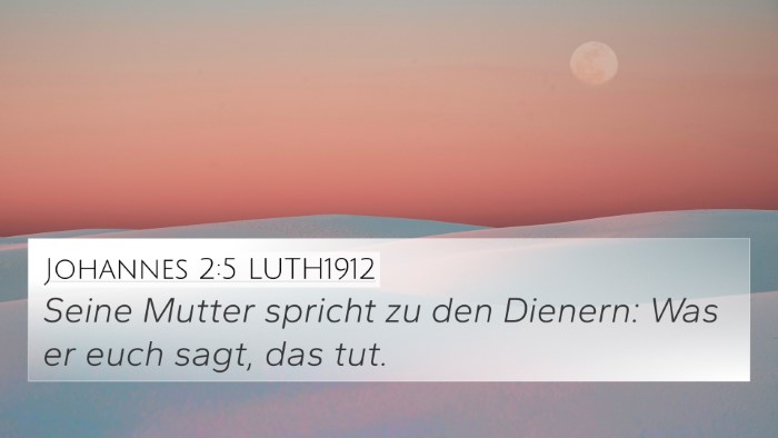 Johannes 2:5 LUTH1912 Bible Verse Image