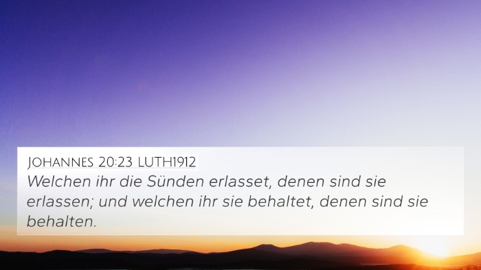Johannes 20:23 LUTH1912 Bible Verse Image