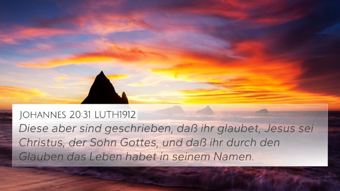 Johannes 20:31 LUTH1912 Bible Verse Image