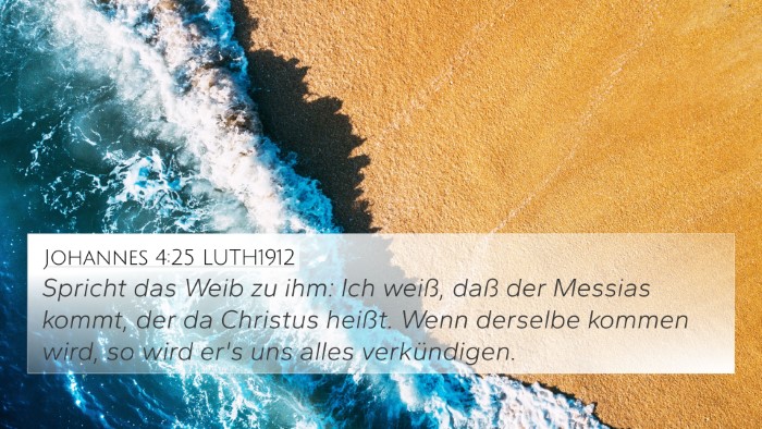 Johannes 4:25 LUTH1912 Bible Verse Image