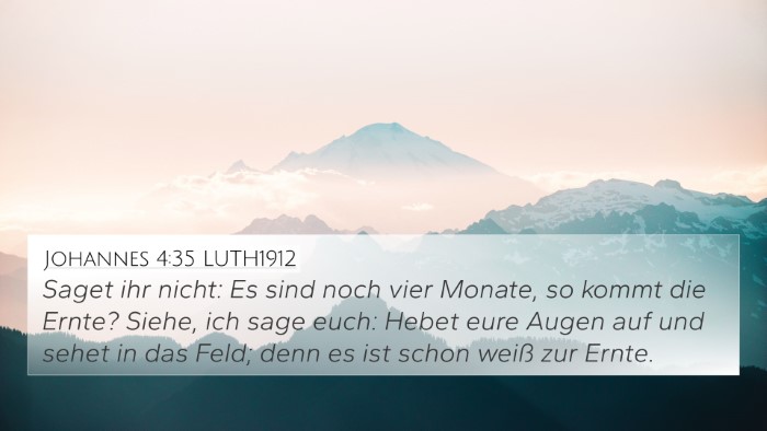 Johannes 4:35 LUTH1912 Bible Verse Image