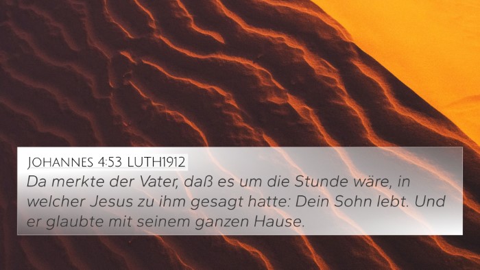 Johannes 4:53 LUTH1912 Bible Verse Image