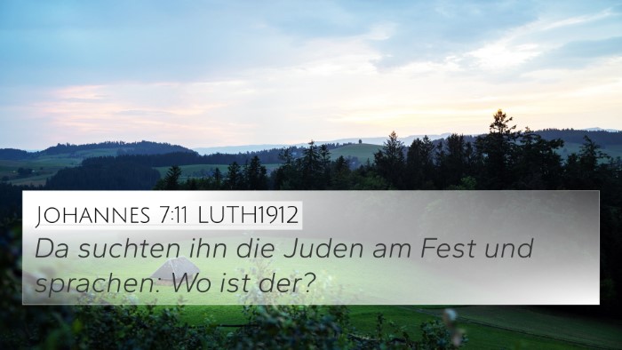 Johannes 7:11 LUTH1912 4K Wallpaper - Da suchten ihn die Juden am Fest und sprachen: Wo - 4K Wallpaper Bible Verse
