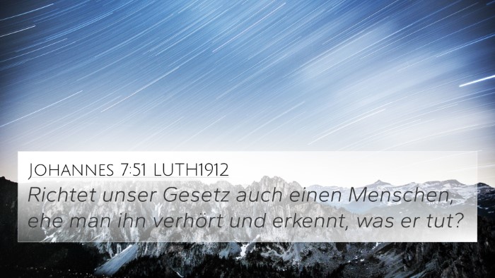 Johannes 7:51 LUTH1912 Bible Verse Image