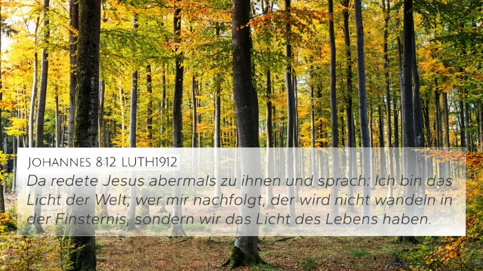 Johannes 8:12 LUTH1912 Bible Verse Image