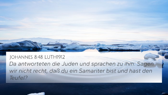Johannes 8:48 LUTH1912 Bible Verse Image