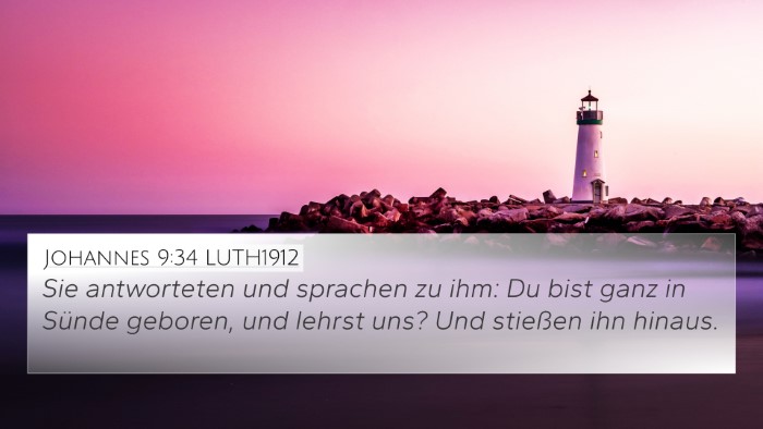 Johannes 9:34 LUTH1912 Bible Verse Image