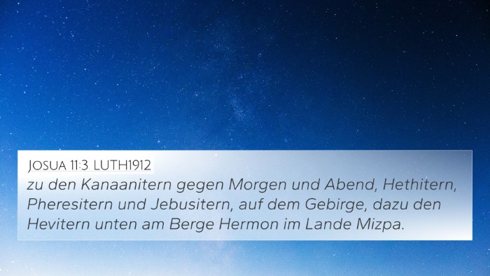 Josua 11:3 LUTH1912 Bible Verse Image