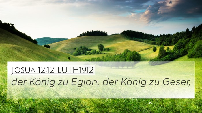 Josua 12:12 LUTH1912 Bible Verse Image
