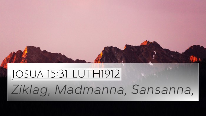 Josua 15:31 LUTH1912 Bible Verse Image