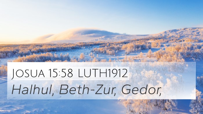 Josua 15:58 LUTH1912 Bible Verse Image
