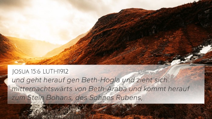 Josua 15:6 LUTH1912 Bible Verse Image