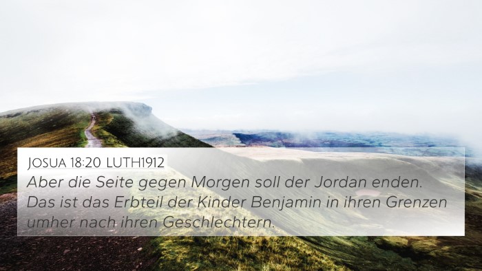 Josua 18:20 LUTH1912 4K Wallpaper - Aber die Seite gegen Morgen soll der Jordan - 4K Wallpaper Bible Verse