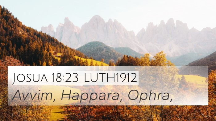Josua 18:23 LUTH1912 Bible Verse Image