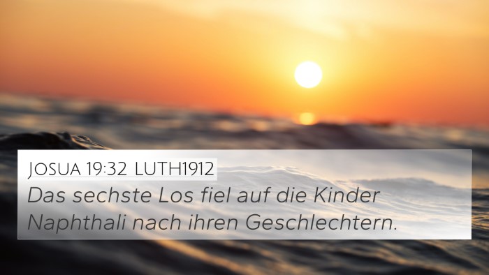 Josua 19:32 LUTH1912 Bible Verse Image