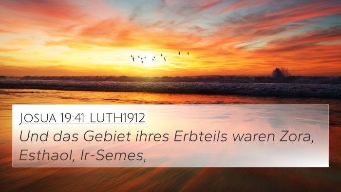 Josua 19:41 LUTH1912 Bible Verse Image