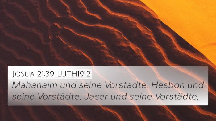 Josua 21:39 LUTH1912 Bible Verse Image