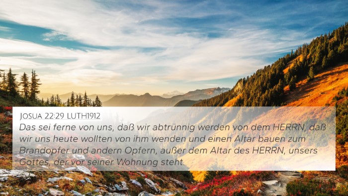 Josua 22:29 LUTH1912 Bible Verse Image