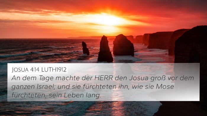 Josua 4:14 LUTH1912 Bible Verse Image