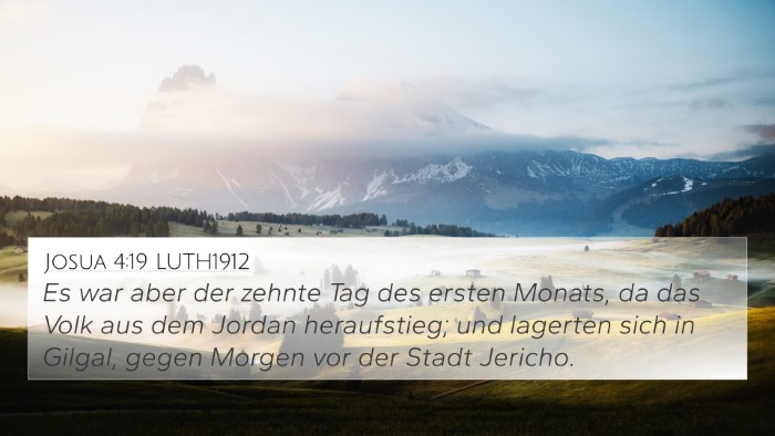 Josua 4:19 LUTH1912 Bible Verse Image